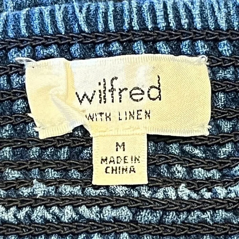 Wilfred Aritzia Denim Bralette Crop Top Linen Blend Summer Festival Beach Boho M